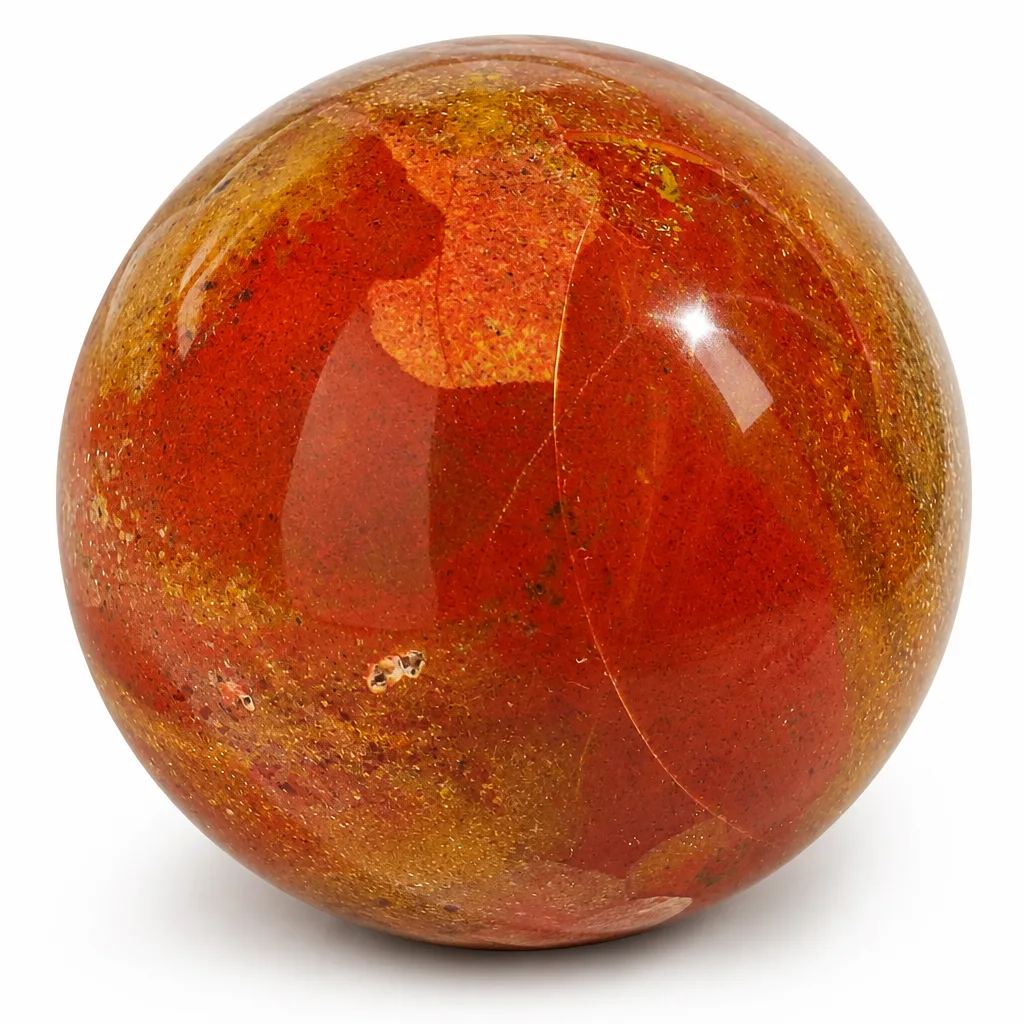 Premium Ocean Stone Sphere Crystal Ball Healing Energy Protection Decor for Meditation, Yoga, Bedroom, Office & Altar Collection