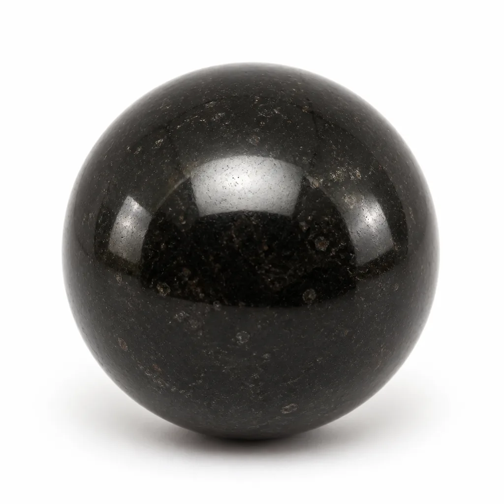 Black Tourmaline Sphere Crystal Protection & Chakra Energy Decor for Meditation, Office & Altar | Premium Metaphysical Collection
