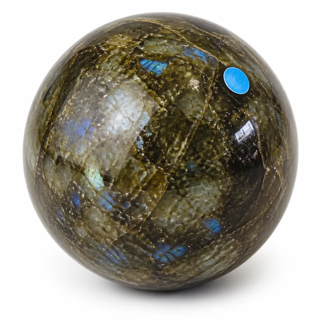 Feldspar Crystal Sphere – Premium Chakra Energy & Protection Decor for Meditation, Yoga, Office & Altar Collection