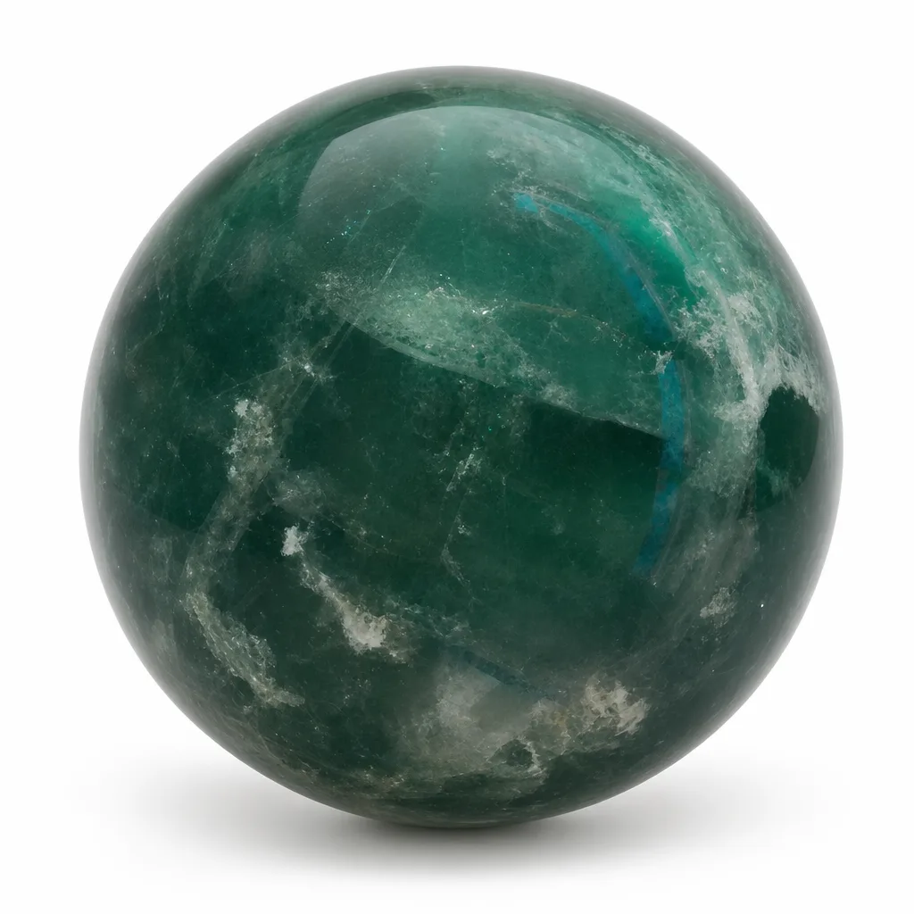 Fluorite Crystal Sphere B Grade Chakra Healing Energy Decor Premium Collection