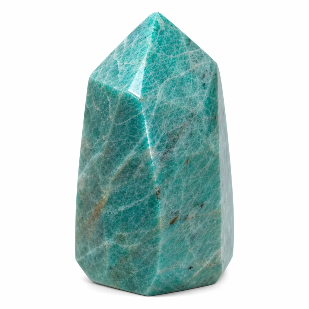 Premium Handcrafted Amazonite Torch – Healing Energy & Chakra Decor for Meditation, Yoga & Spiritual Spaces