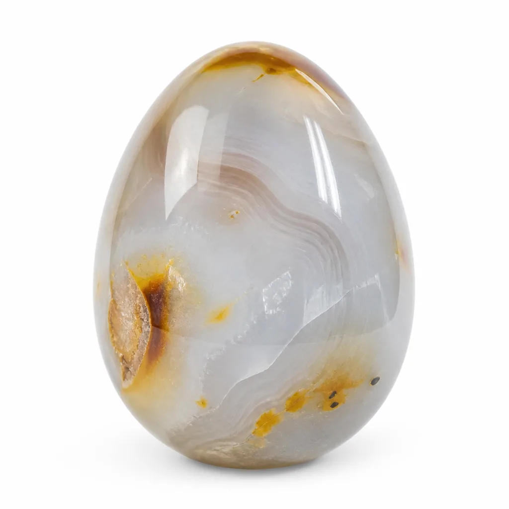 Premium Handcrafted Agate Egg – Chakra Healing Energy & Protection for Meditation, Yoga, Home & Spiritual Spaces