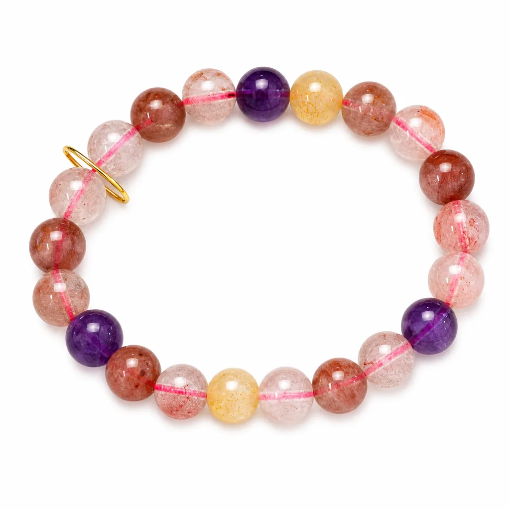Colorful Aurora Bracelet Crystal Healing Energy Protection for Meditation & Wellness Studio Premium Metaphysical Collection