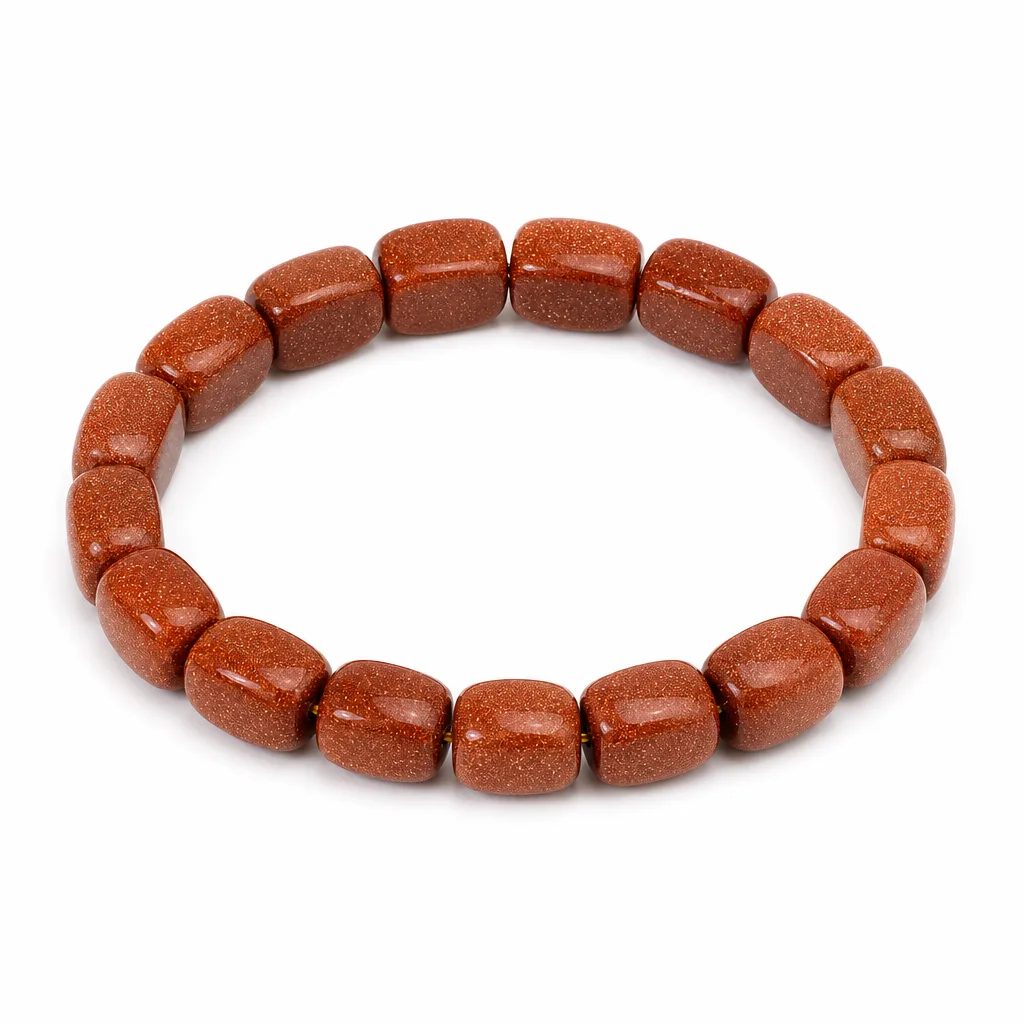 Synthetic Goldstone Bracelet – Premium Handcrafted Chakra Healing Energy Protection Jewelry for Meditation, Yoga, Home & Office | Metaphysical Collection