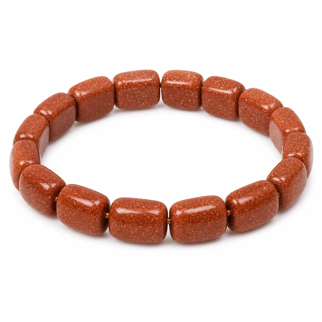 Synthetic Goldstone Bracelet – Premium Handcrafted Chakra Healing Energy Protection Jewelry for Meditation, Yoga, Home & Office | Metaphysical Collection
