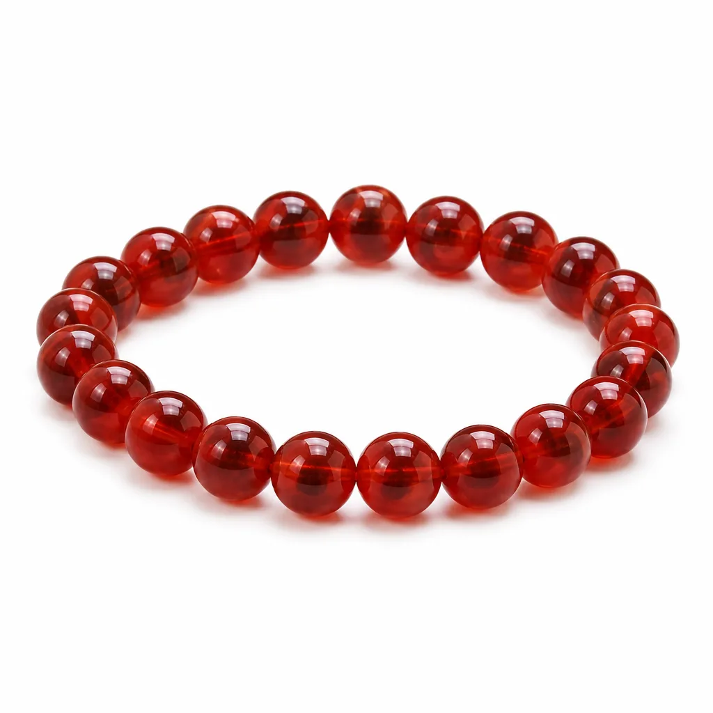 Premium Handcrafted Red Agate Bracelet – Healing Chakra Energy for Meditation & Home Decor