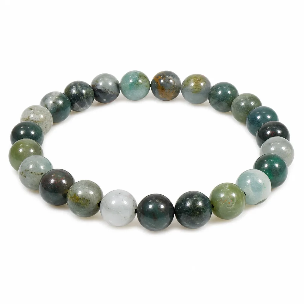 African Bloodstone Bracelet – Premium Handcrafted Chakra Energy Protection Jewelry for Meditation, Yoga, Wellness Studio & Spiritual Gift Collection