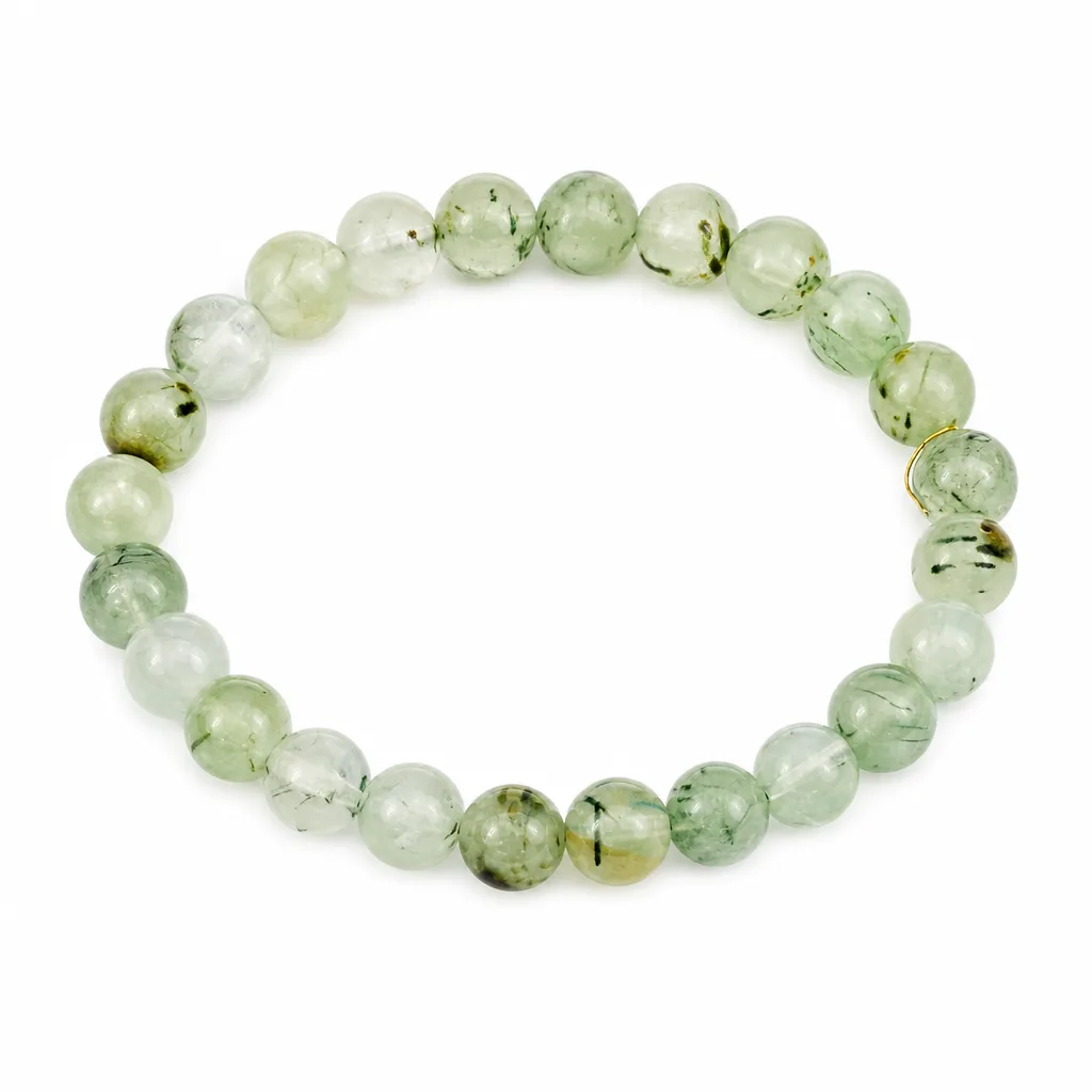 Prehnite Healing Bracelet – Premium Handcrafted Chakra Energy for Meditation & Home Decor