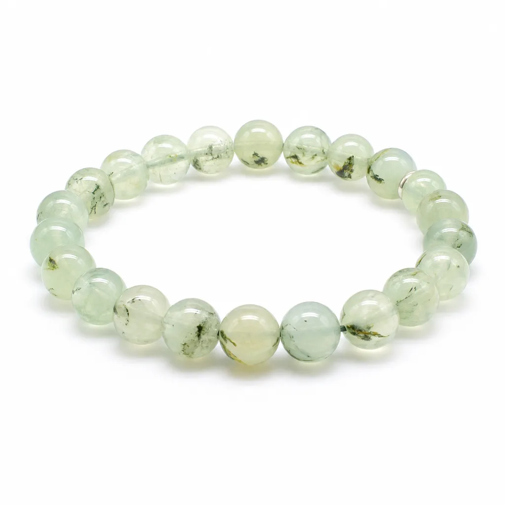 Prehnite Healing Bracelet – Premium Handcrafted Chakra Energy for Meditation & Home Decor