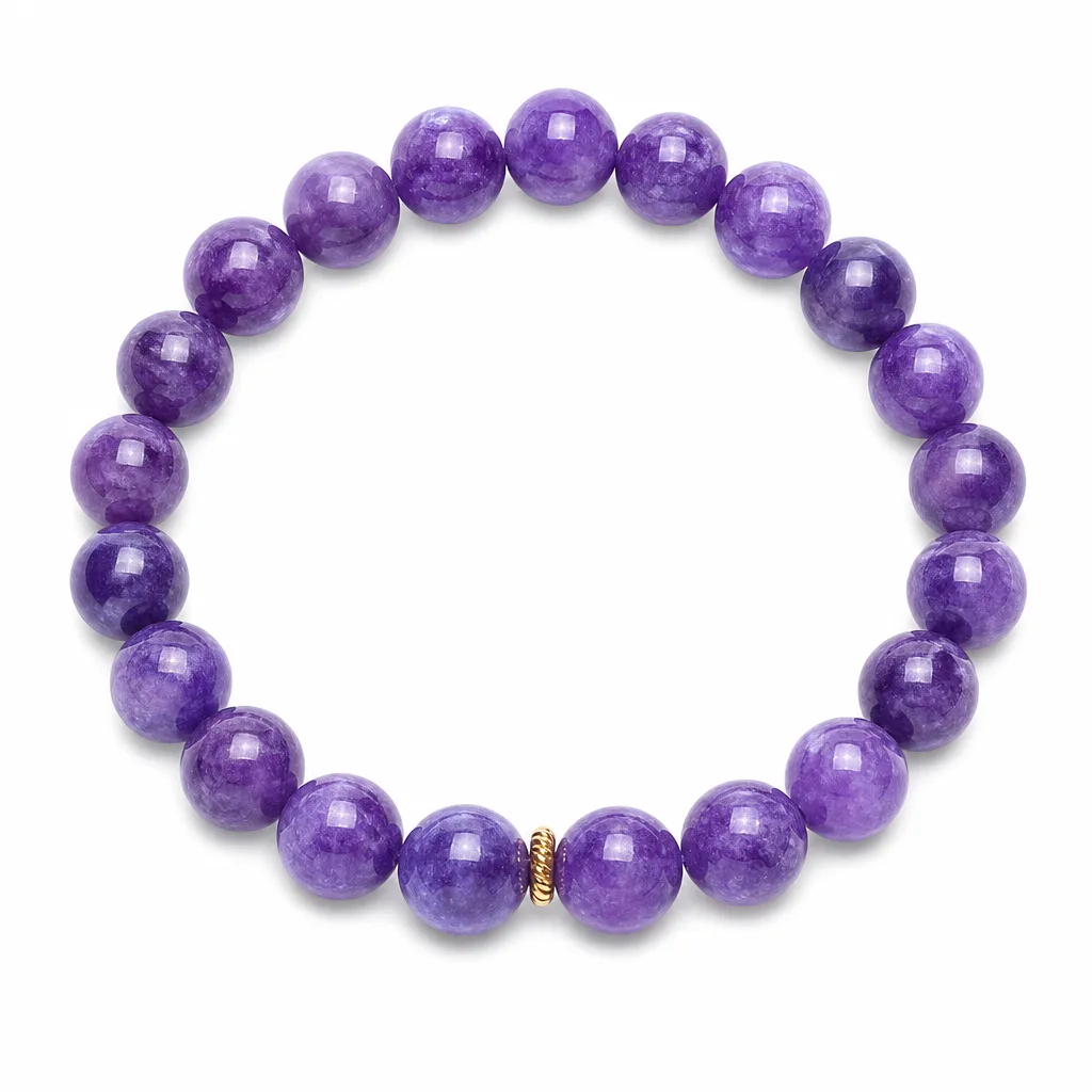 Purple Mica Bracelet Premium Healing Energy Protection Chakra Jewelry for Meditation Yoga Office & Altar Decor Collection