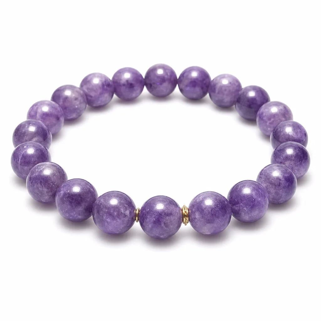 Purple Mica Bracelet Premium Healing Energy Protection Chakra Jewelry for Meditation Yoga Office & Altar Decor Collection