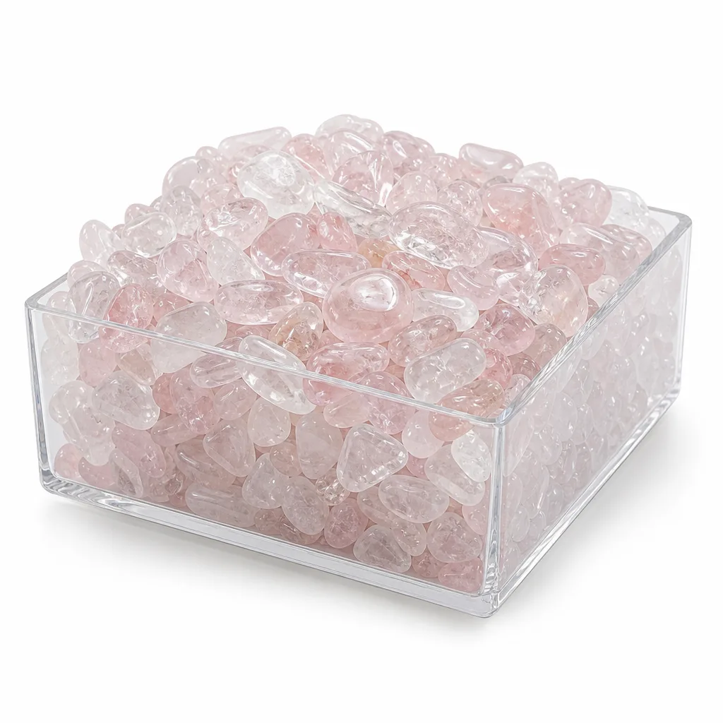 Premium Light Rose Quartz Gravel – Healing Chakra Energy for Meditation, Yoga & Altar Decor