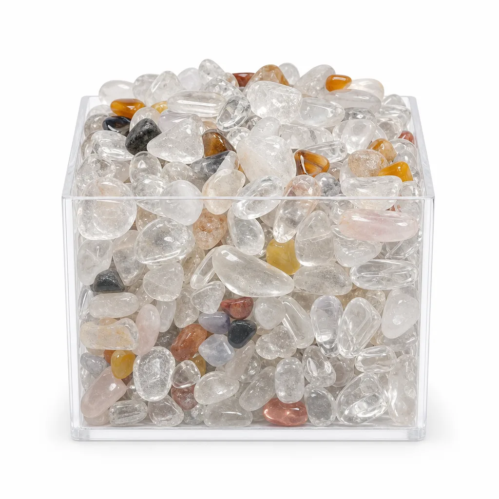 Premium Colorful Gravel Crystal Stones – Chakra Healing Energy Decor for Meditation, Yoga & Spiritual Spaces