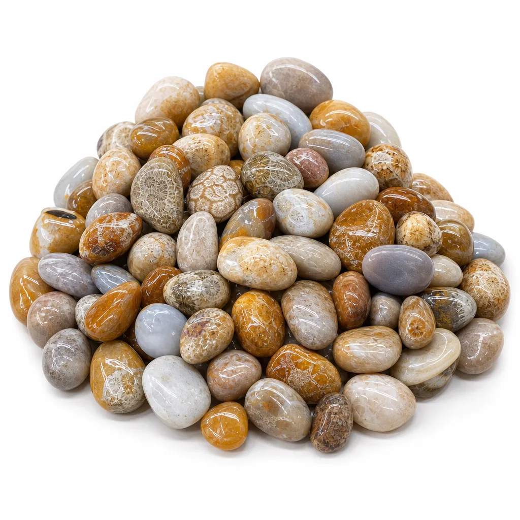 Coral Jade Crushed Stone Premium Chakra Healing Energy Decor for Meditation, Yoga & Altar Collection