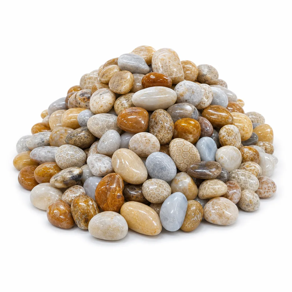 Coral Jade Crushed Stone Premium Chakra Healing Energy Decor for Meditation, Yoga & Altar Collection
