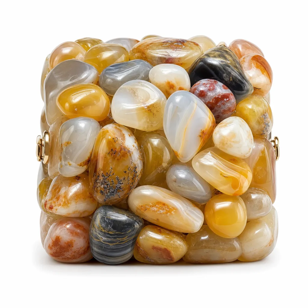 Yellow Persian Crushed Stone D Crystal Healing Energy Protection Decor for Meditation, Yoga, Bedroom, Office & Altar | Premium Metaphysical Collection