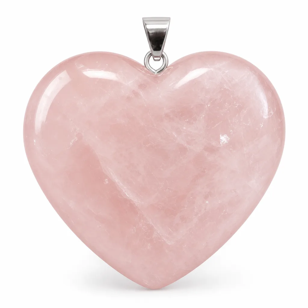 Rose Quartz Heart Crystal Healing Chakra Energy Decor for Meditation & Altar | Premium Metaphysical Collection