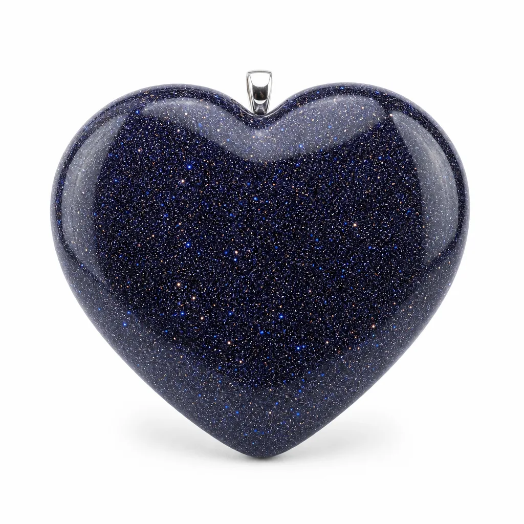 Premium Handcrafted Artificial Blue Sandstone Heart – Chakra Healing Energy Decor for Meditation, Yoga & Spiritual Spaces