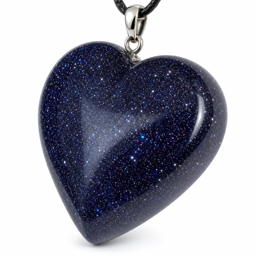 Premium Handcrafted Artificial Blue Sandstone Heart – Chakra Healing Energy Decor for Meditation, Yoga & Spiritual Spaces