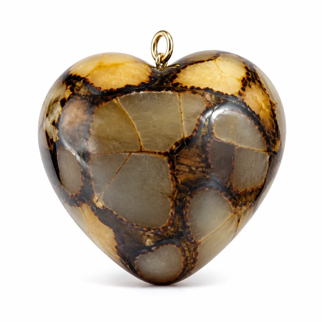 Premium Handcrafted Turtle Shell Heart Crystal – Chakra Healing & Energy Protection for Meditation, Yoga, Home & Spiritual Gifts