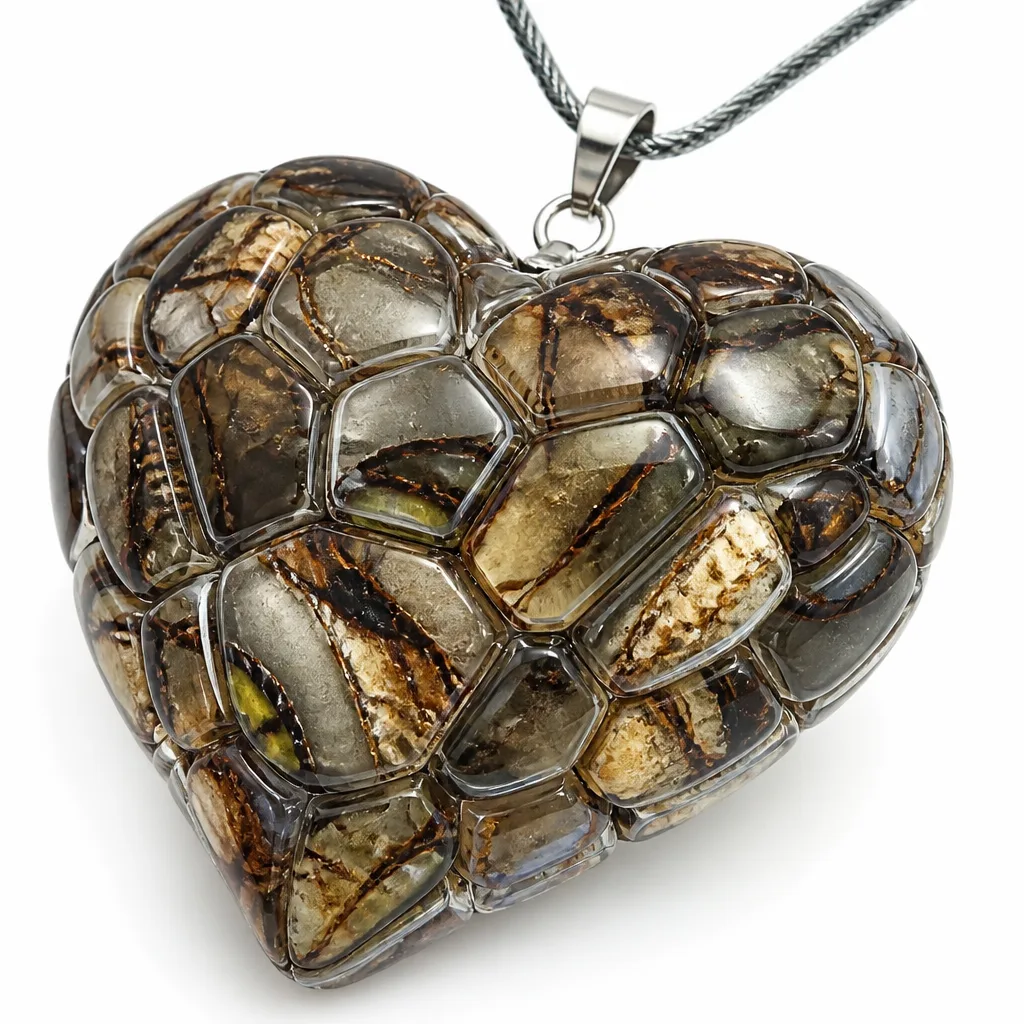 Premium Handcrafted Turtle Shell Heart Crystal – Chakra Healing & Energy Protection for Meditation, Yoga, Home & Spiritual Gifts