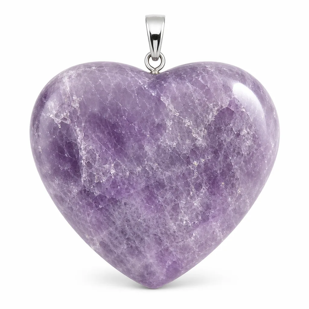 Premium Purple Mica Heart Crystal – Chakra Healing & Energy Protection for Meditation, Yoga, Home & Altar Decor