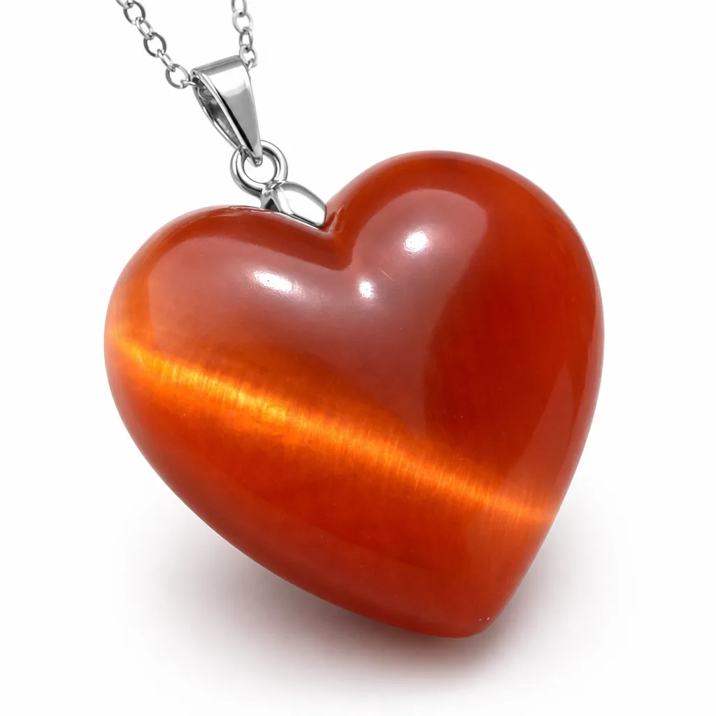 Premium Artificial Cat’s Eye Heart Crystal – Healing Energy & Protection for Meditation, Yoga & Spiritual Spaces