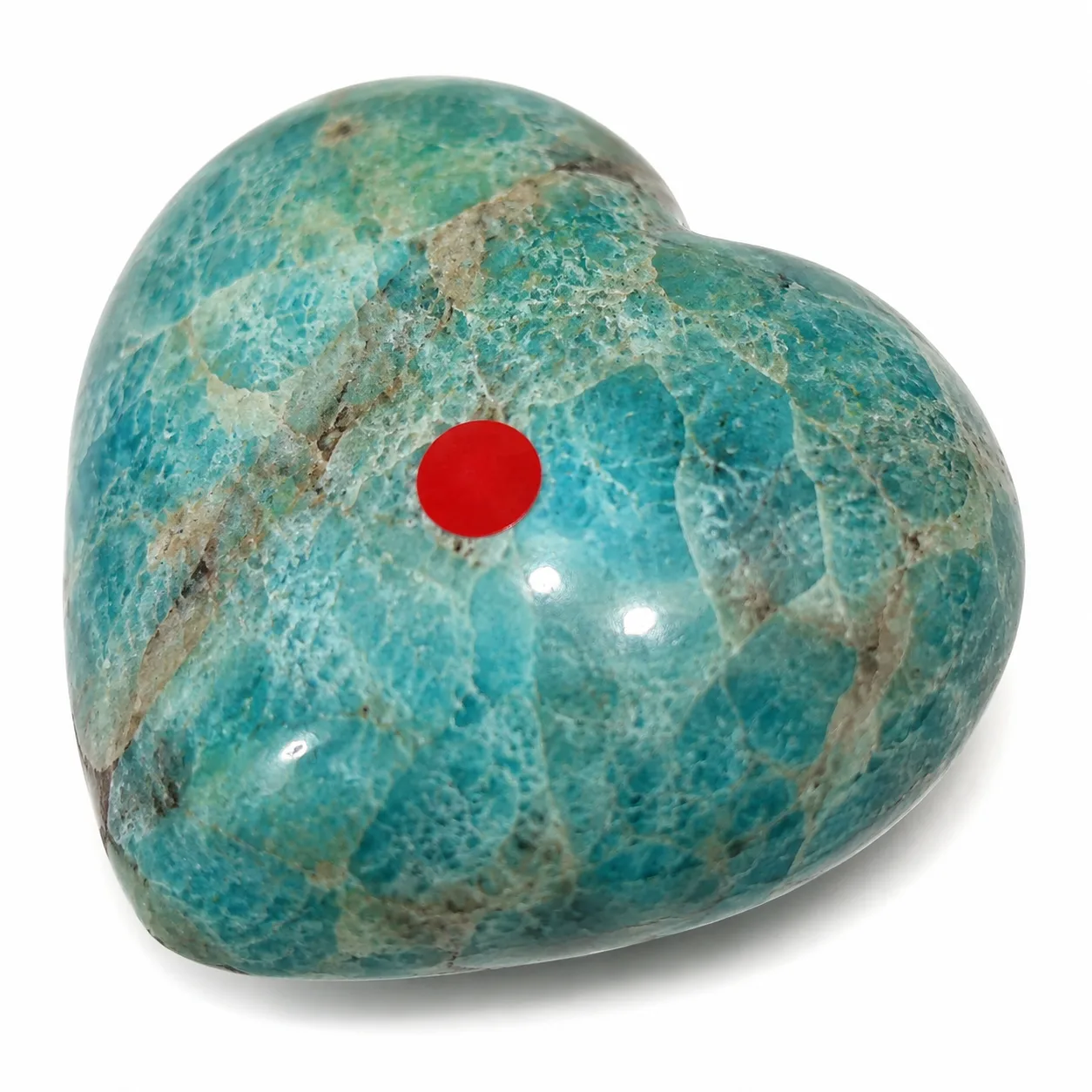 Premium Handcrafted Amazonite Heart Crystal – Chakra Healing & Protection for Meditation, Yoga, Home & Spiritual Gifts