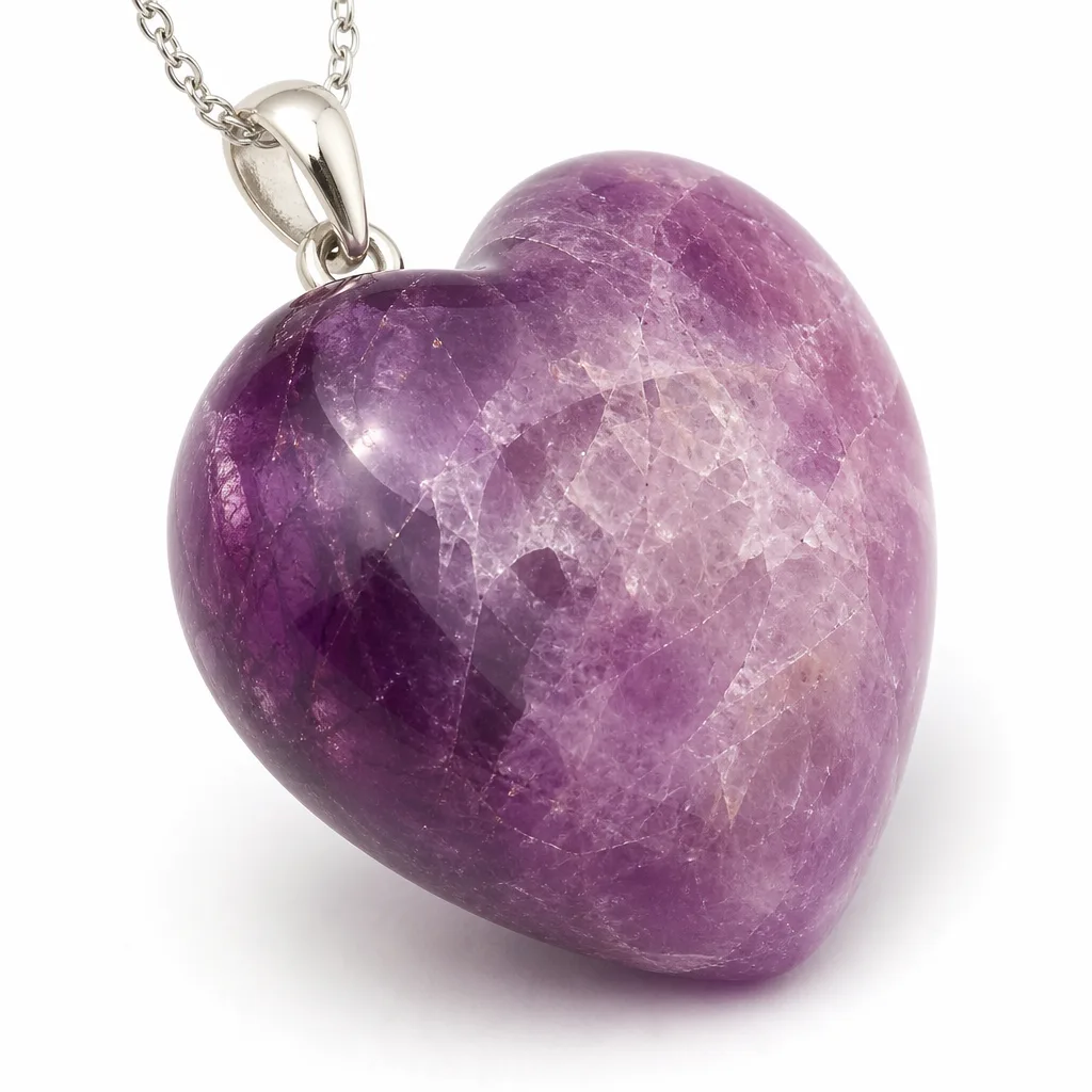 Purple Powder Heart | Premium Handcrafted Metaphysical Chakra Healing Energy Protection | Meditation, Yoga, Wellness Studio & Gift