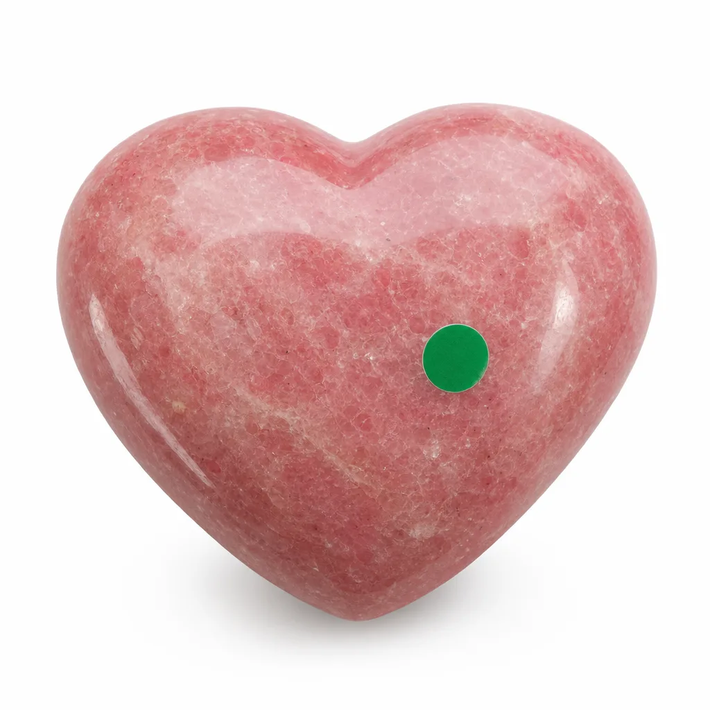 Premium Crystal Heart – Red Rose Stone Healing Energy & Chakra Protection for Meditation, Yoga, Bedroom, Office, Living Room, Wellness Studio & Altar Decor Collection