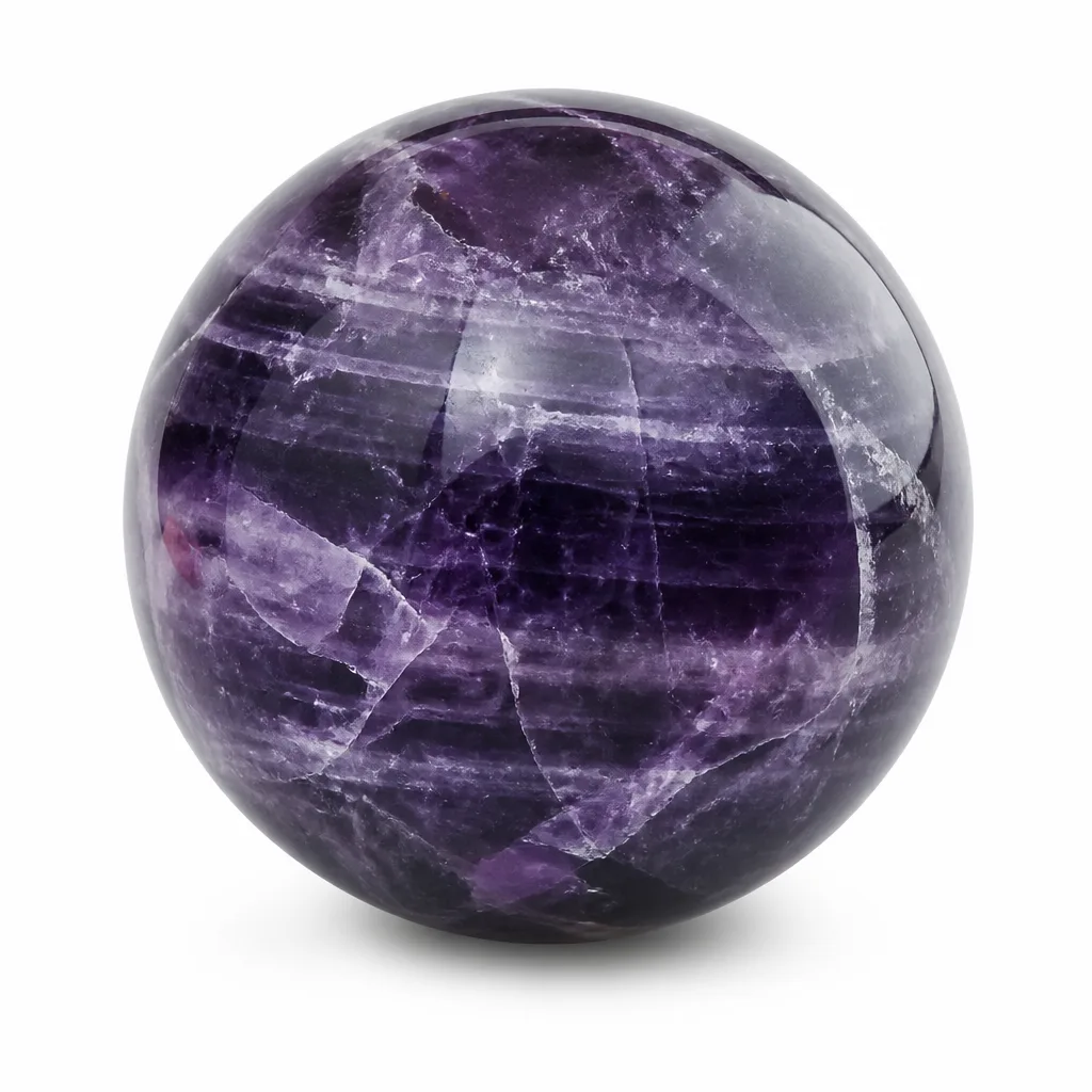 Fluorite Crystal Sphere – Premium Handcrafted Healing Energy Ball for Meditation & Home Decor