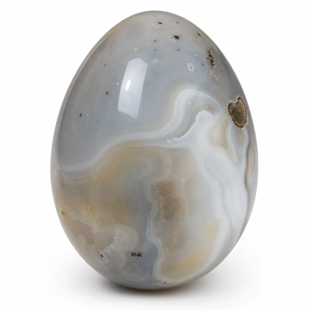 Premium Handcrafted Agate Egg – Chakra Healing Energy & Protection for Meditation, Yoga, Home & Spiritual Spaces