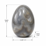 Premium Handcrafted Agate Egg – Chakra Healing Energy & Protection for Meditation, Yoga, Home & Spiritual Spaces