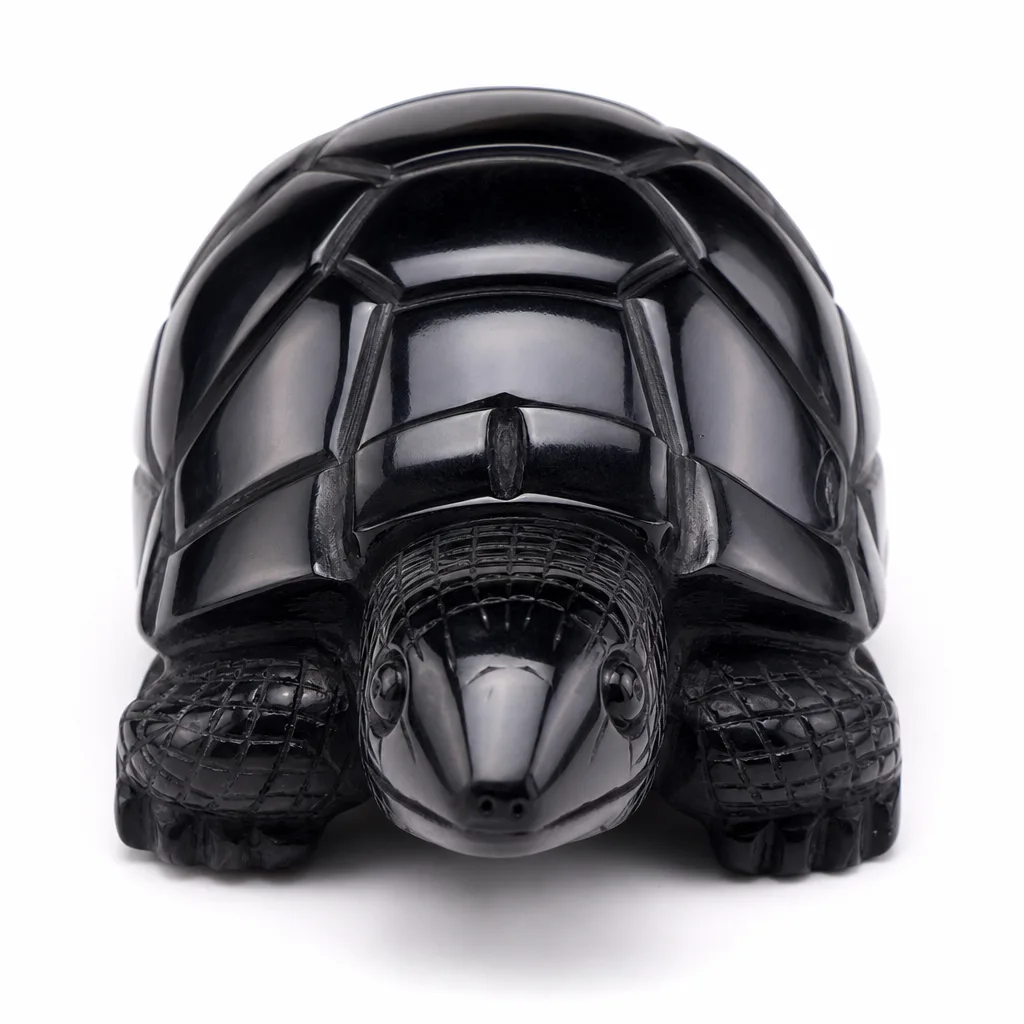 Obsidian Turtle Crystal – Handcrafted Healing & Protection for Meditation, Home & Office image 1 Obsidian Turtle Crystal – Handcrafted Healing & Protection for Meditation, Home & Office