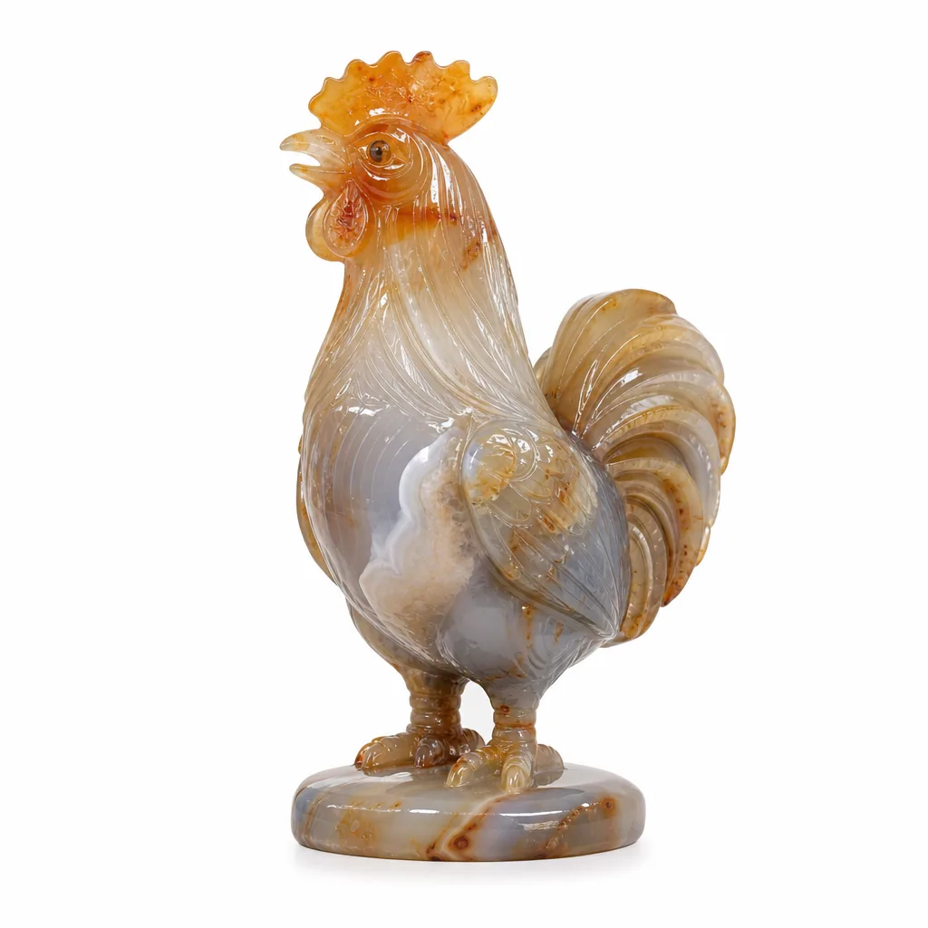 Premium Geode Agate Rooster Crystal – Handcrafted Chakra Healing Energy Decor for Meditation & Office image 1 Premium Geode Agate Rooster Crystal – Handcrafted Chakra Healing Energy Decor for Meditation & Office