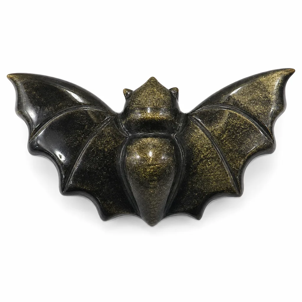 Gold Obsidian Bat Crystal Protection & Energy Altar Decor Premium Metaphysical image 1 Gold Obsidian Bat Crystal Protection & Energy Altar Decor Premium Metaphysical