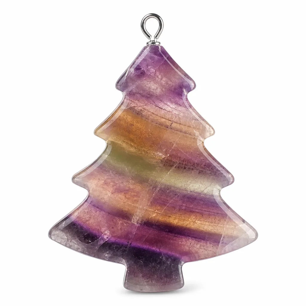 Fluorite Crystal Christmas Tree Chakra Energy & Protection Decor for Meditation, Office & Altar | Premium Metaphysical Collection