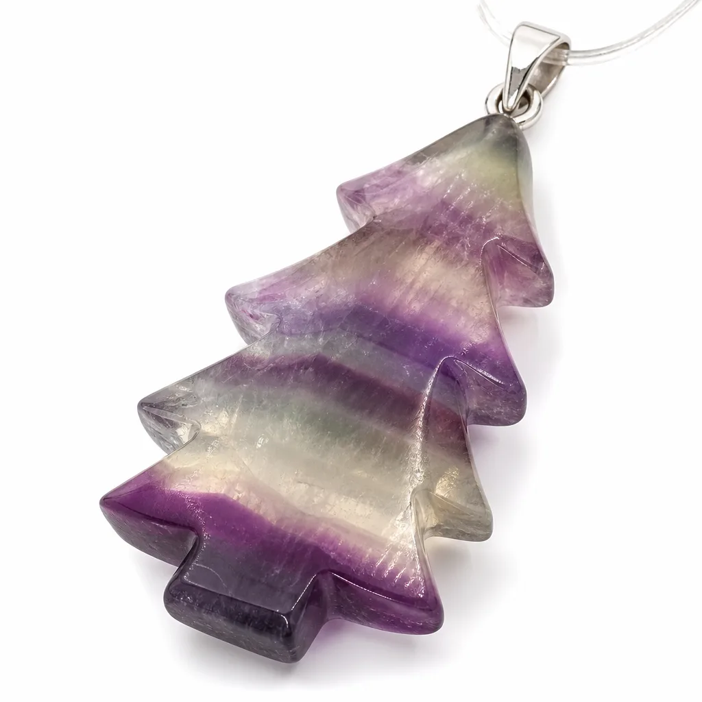 Fluorite Crystal Christmas Tree Chakra Energy & Protection Decor for Meditation, Office & Altar | Premium Metaphysical Collection