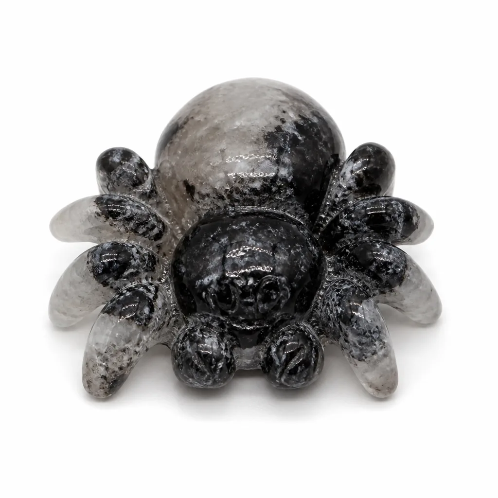 Crystal Spider Figurine Rubble Spider Energy Protection Decor for Altar & Office | Premium Metaphysical Collection