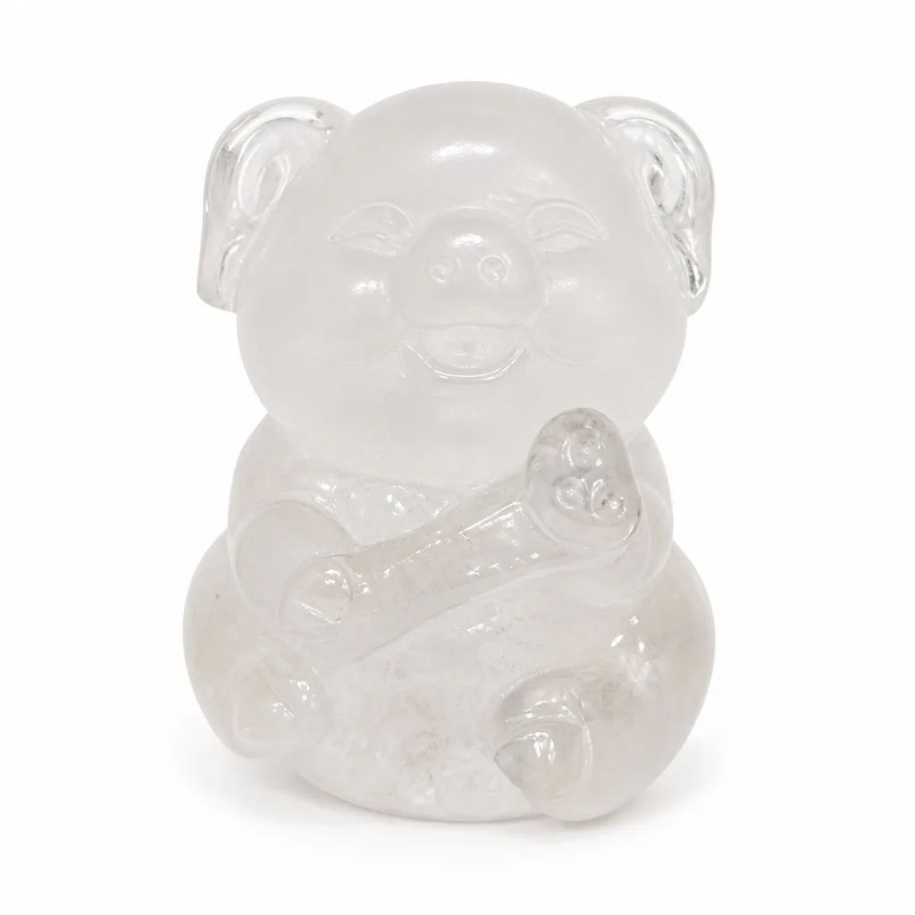 White Crystal Pig Figurine – Handcrafted Healing Energy & Chakra Decor for Meditation, Yoga, Office, & Spiritual Gifts image 1 White Crystal Pig Figurine – Handcrafted Healing Energy & Chakra Decor for Meditation, Yoga, Office, & Spiritual Gifts