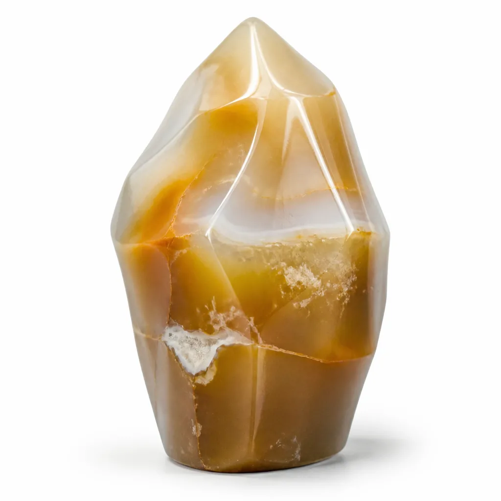 Premium Handcrafted Agate Torch – Chakra Healing Energy Lamp for Meditation & Office Decor