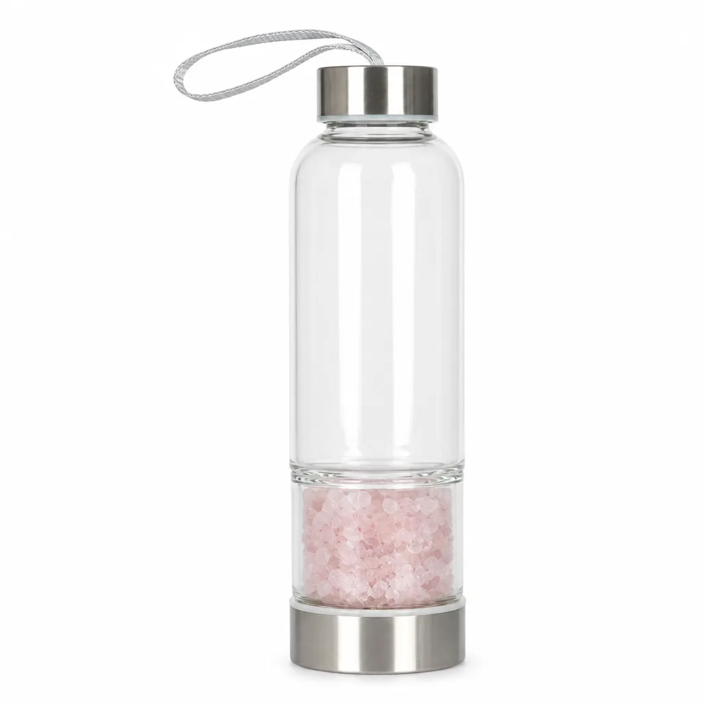 Premium Crystal Energy Glass Cup with Metal Lid for Chakra Healing, Meditation, Yoga & Spiritual Decor image 1 Premium Crystal Energy Glass Cup with Metal Lid for Chakra Healing, Meditation, Yoga & Spiritual Decor