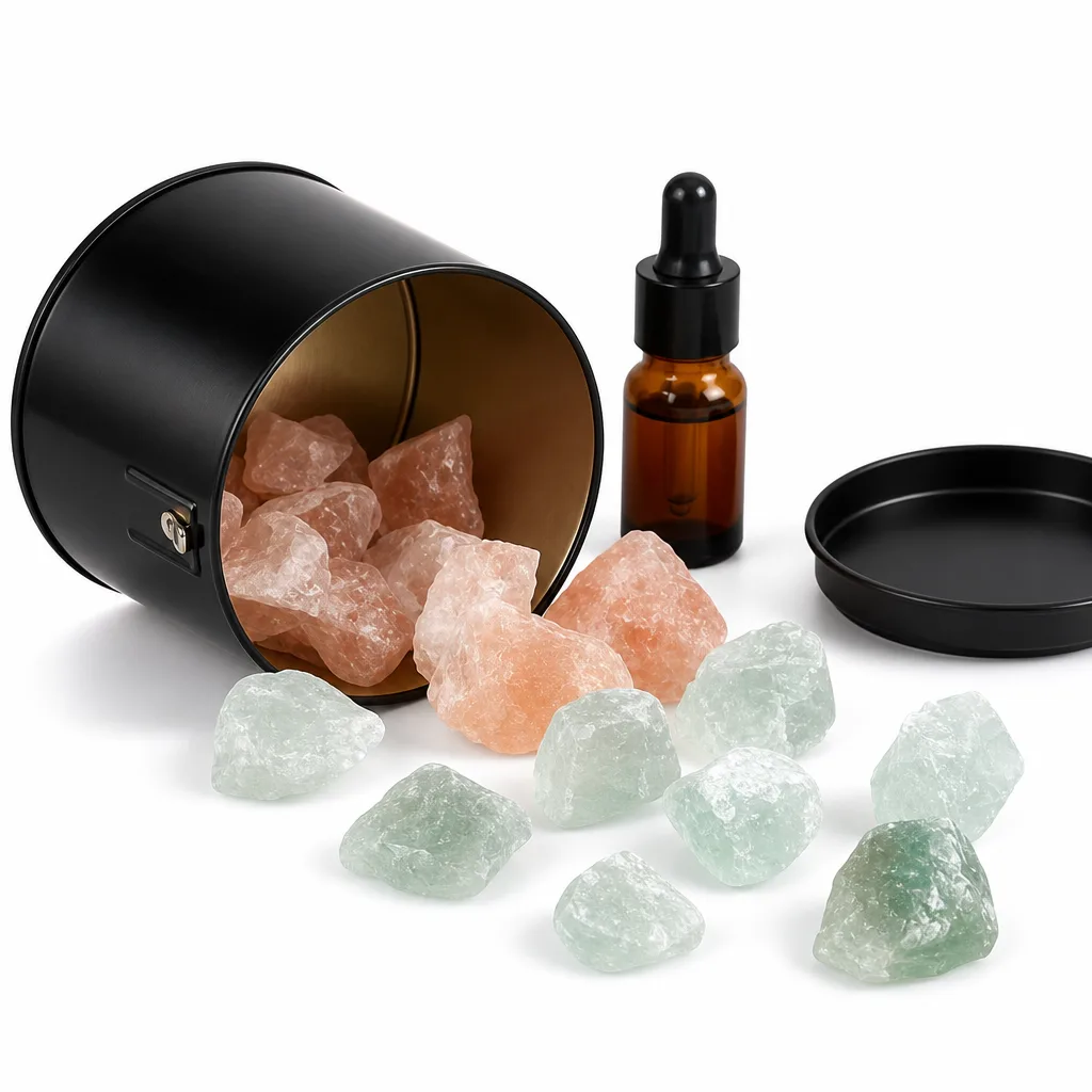 Premium Iron Box Aromatherapy Crystal – Handcrafted Chakra Healing & Energy Protection for Meditation, Yoga, Bedroom, Office, Altar, Spiritual Gifts Collection