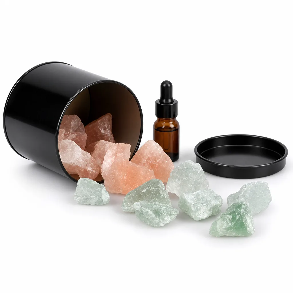 Iron Box Aromatherapy Crystal Stone for Chakra Healing Energy Protection – Meditation, Yoga, Bedroom, Office, Spiritual Gift Collection