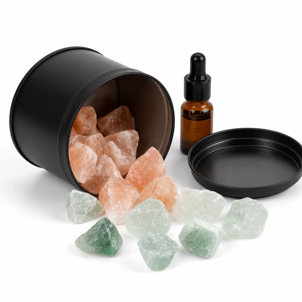 Iron Box Aromatherapy Crystal Stone for Chakra Healing Energy Protection – Meditation, Yoga, Bedroom, Office, Spiritual Gift Collection