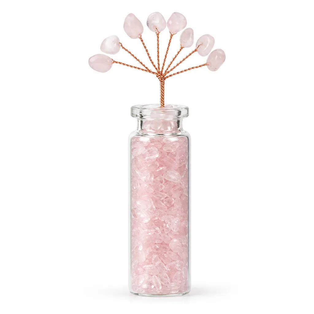 Premium Handcrafted Crystal Tree Bottle – Chakra Healing & Energy Protection for Meditation, Yoga, Bedroom & Spiritual Gifts