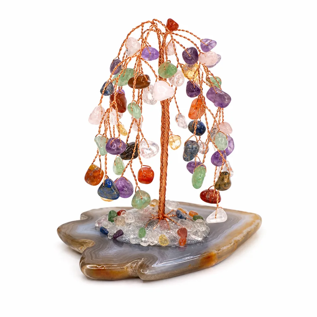 Willow-Shaped Agate Crystal Tree – Handcrafted Premium Chakra Healing Energy Decor for Meditation & Spiritual Spaces
