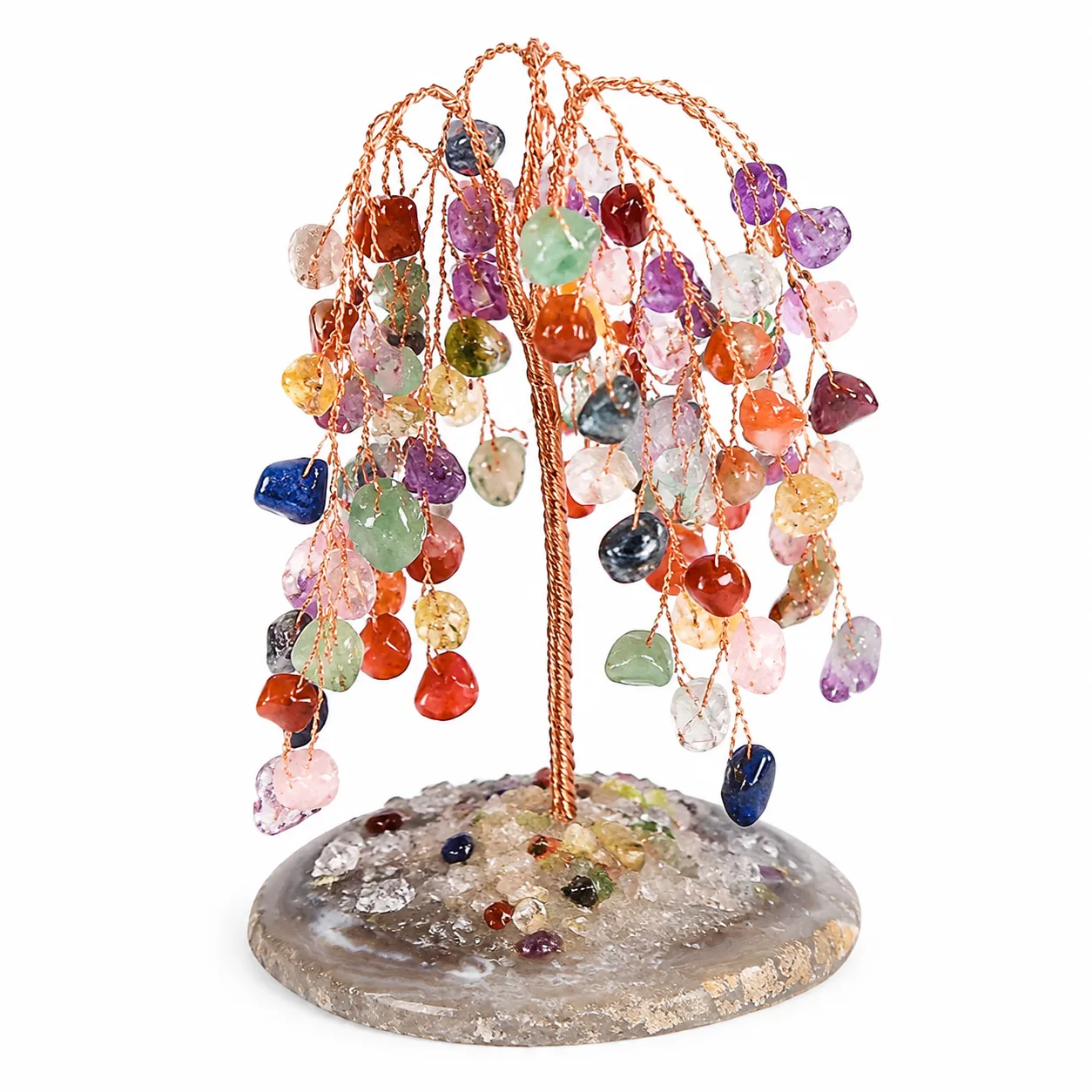 Willow-Shaped Agate Crystal Tree – Handcrafted Premium Chakra Healing Energy Decor for Meditation & Spiritual Spaces