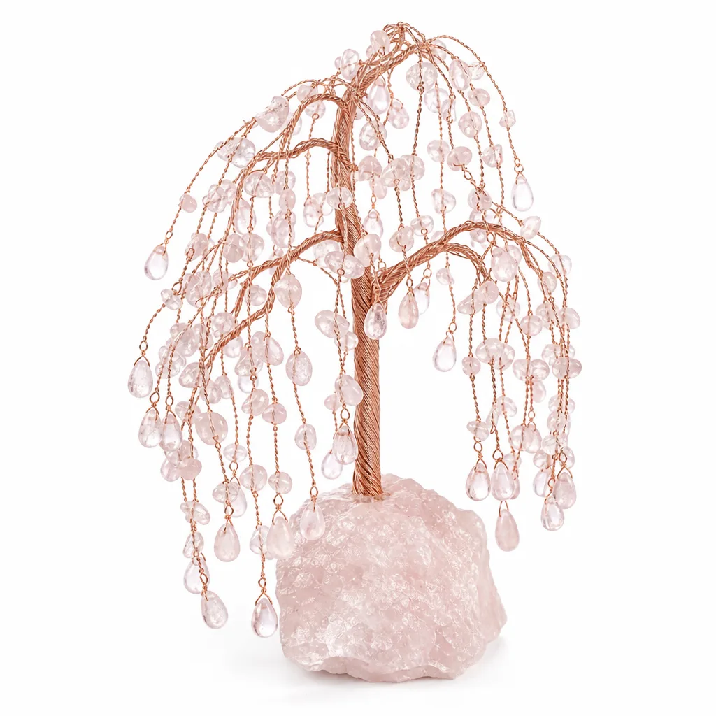 Premium Handcrafted Crystal Tree on Raw Stone Base – Chakra Healing Energy for Meditation, Yoga, Home & Spiritual Gifts