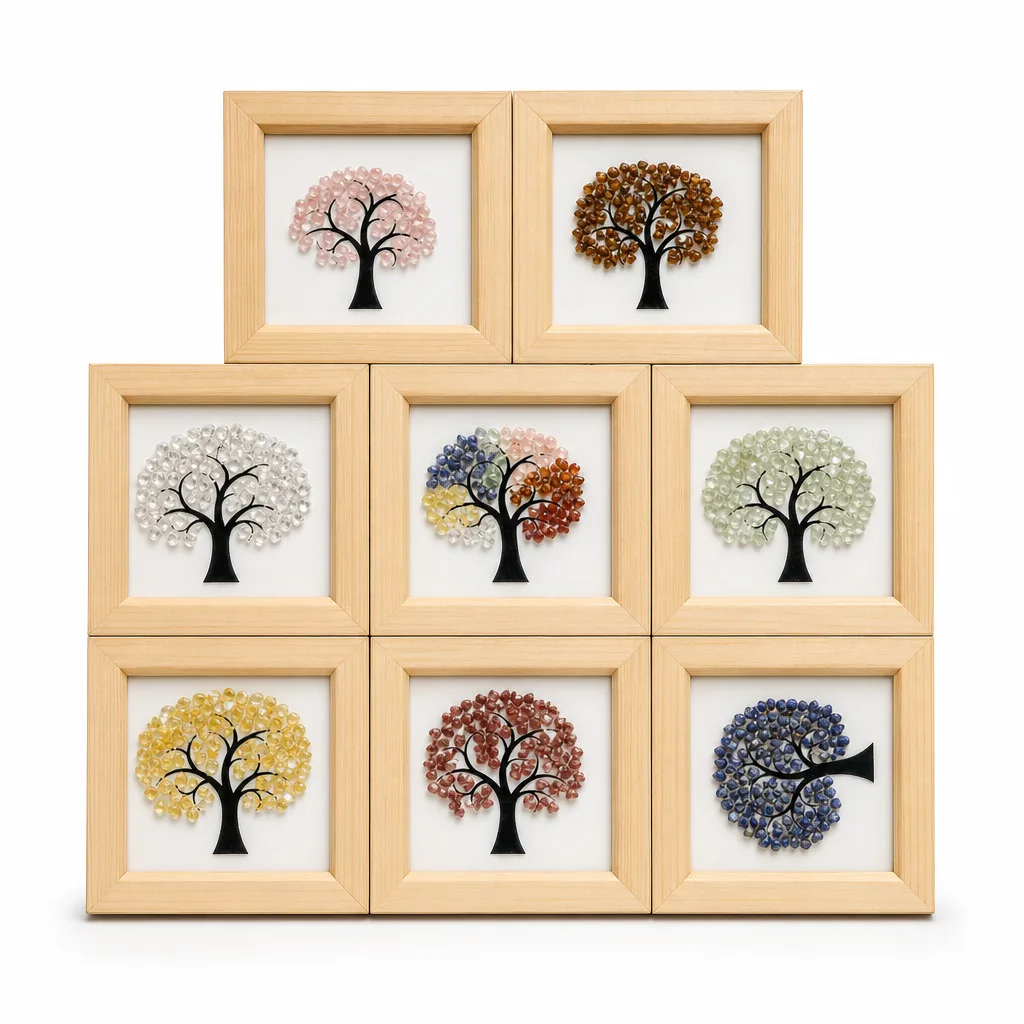 Tree of Life Crystal Decorative Picture Frame – Handcrafted Chakra Healing Energy Protection Decor for Meditation, Yoga, Bedroom, Office & Altar | Premium Metaphysical Co image 1 Tree of Life Crystal Decorative Picture Frame – Handcrafted Chakra Healing Energy Protection Decor for Meditation, Yoga, Bedroom, Office & Altar | Premium Metaphysical Co